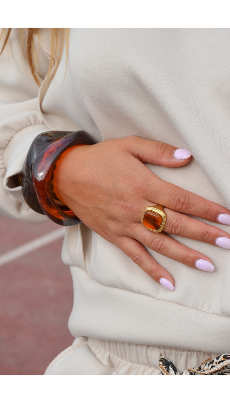 Bague Pierre Dorée CHLOE