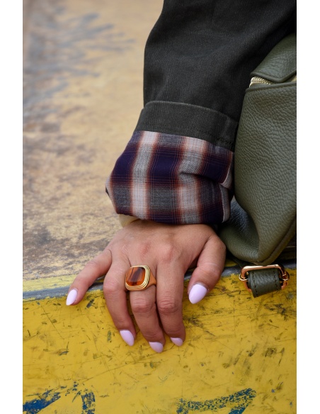 Bague Pierre Dorée CHLOE