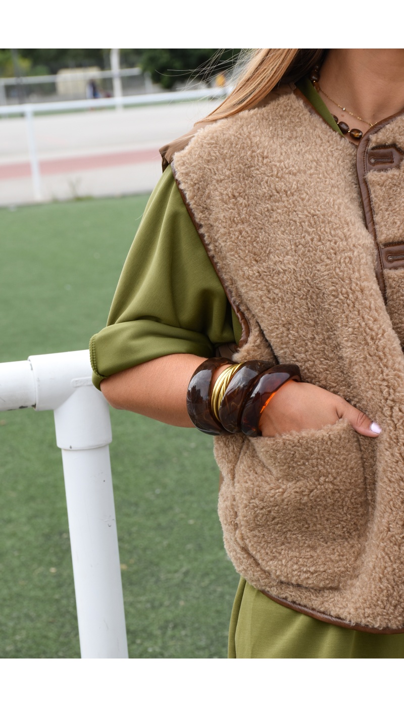 Braune IRIS-Armreifen Noho - 1 | SALE