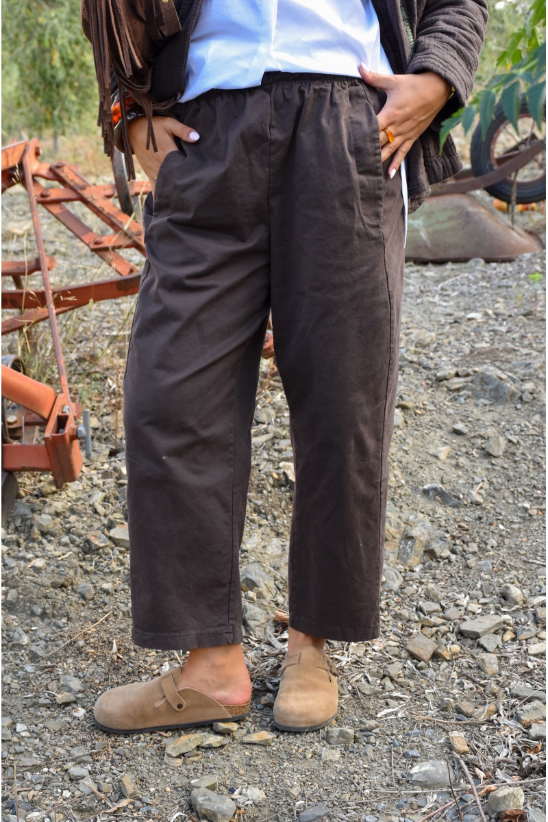 F.H 3 STYLE UNI CHOCO PANTALON FEMME