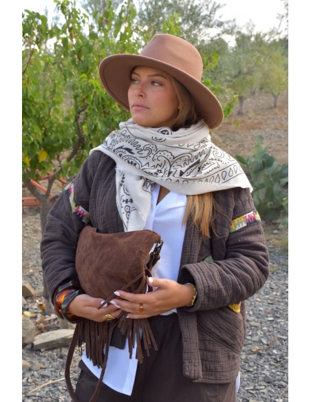Foulard Bandana Ecru AMBRE