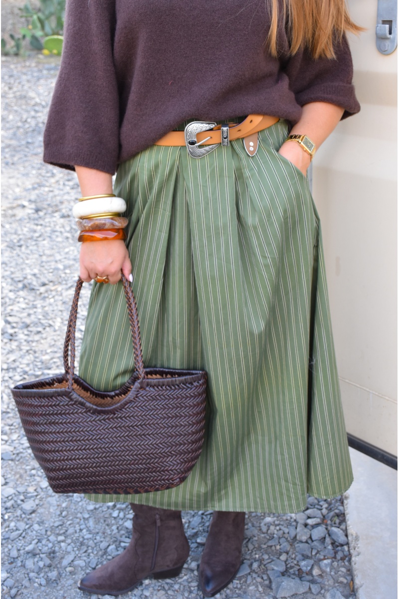 Jupe Rayée Verte JULIANA