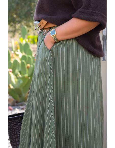 Jupe Rayée Verte JULIANA