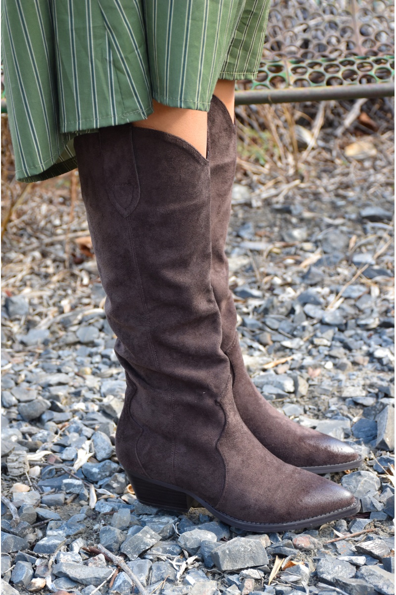 covana  MARRON BOTTES FEMME