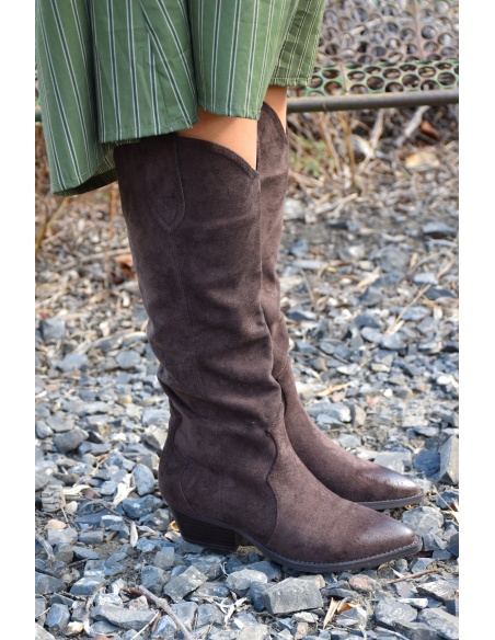 Bottes Santiags Marron LISIE