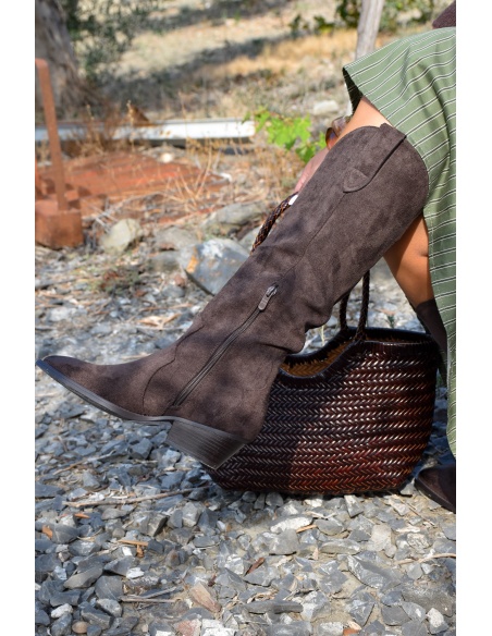 Bottes Santiags Marron LISIE