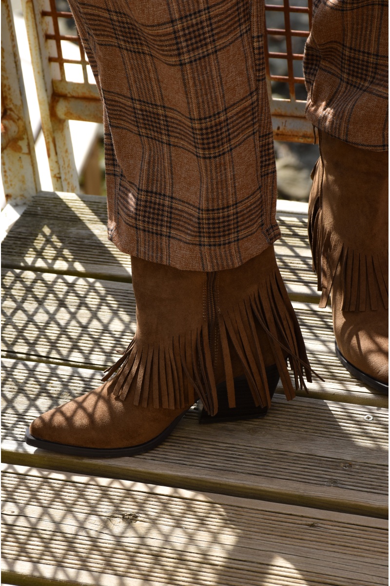Bottines Franges Marron CHARLOTTE 2