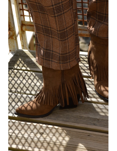 Bottines Franges Marron CHARLOTTE