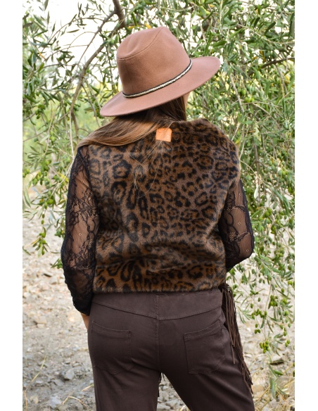 DE FIL EN AIGUILLE  LEOPAR VESTES FEMME