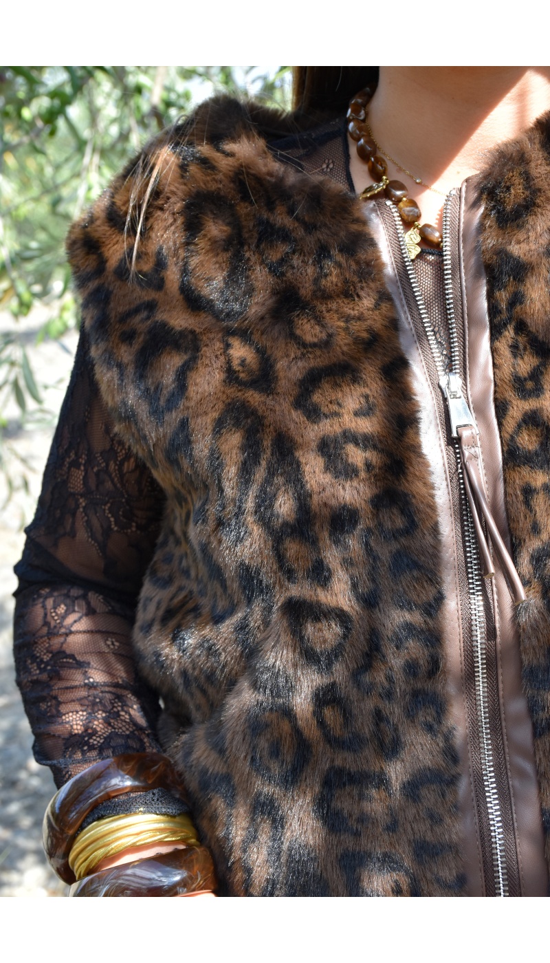 DE FIL EN AIGUILLE  LEOPAR VESTES FEMME