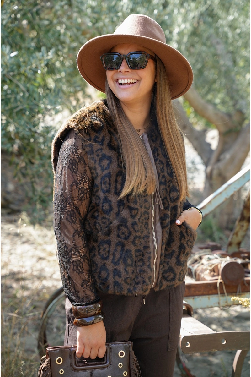 DE FIL EN AIGUILLE  LEOPAR VESTES FEMME 2