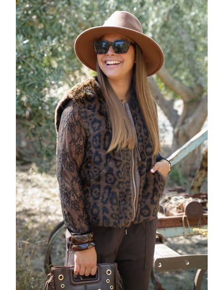 DE FIL EN AIGUILLE  LEOPAR VESTES FEMME