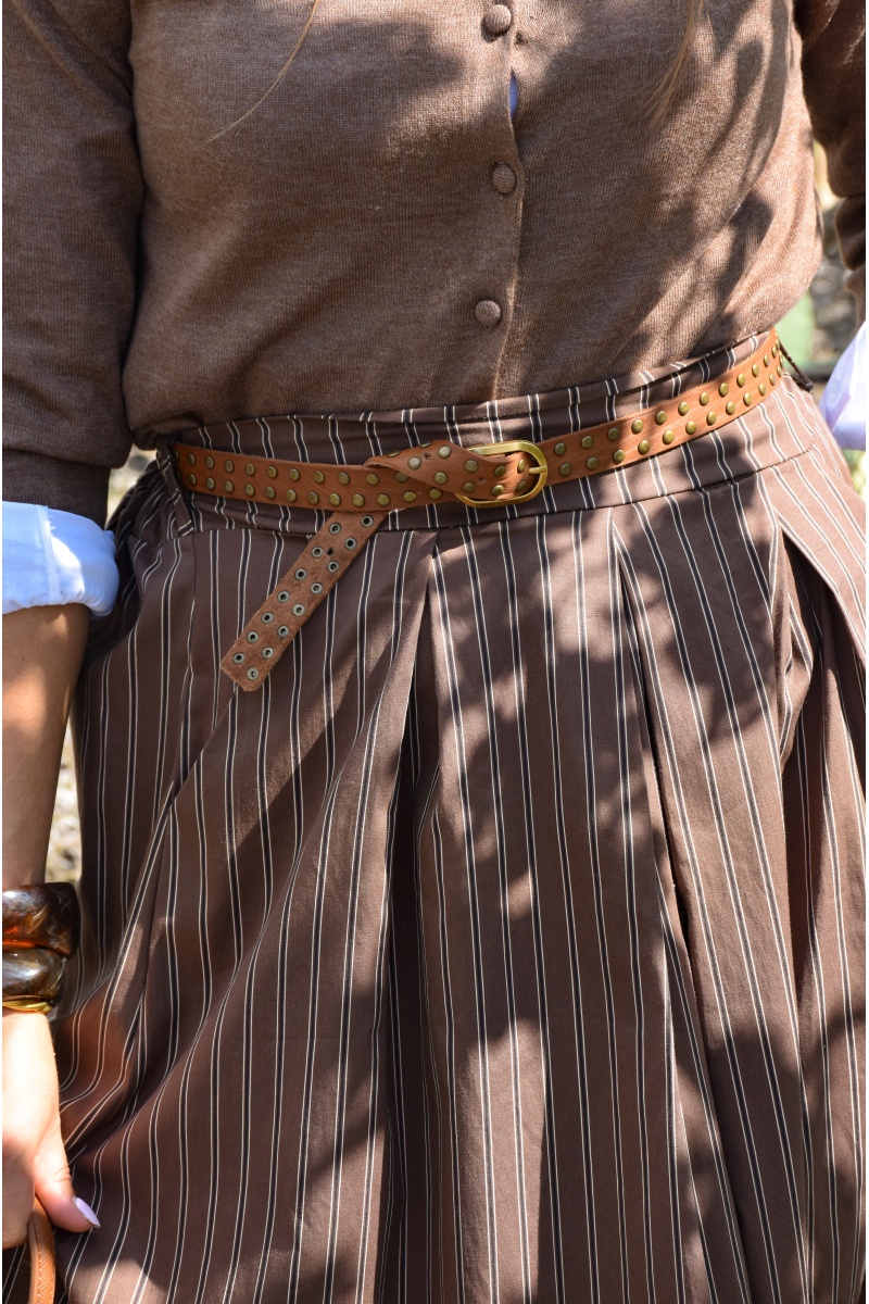 Ceinture Clous Camel IRIS