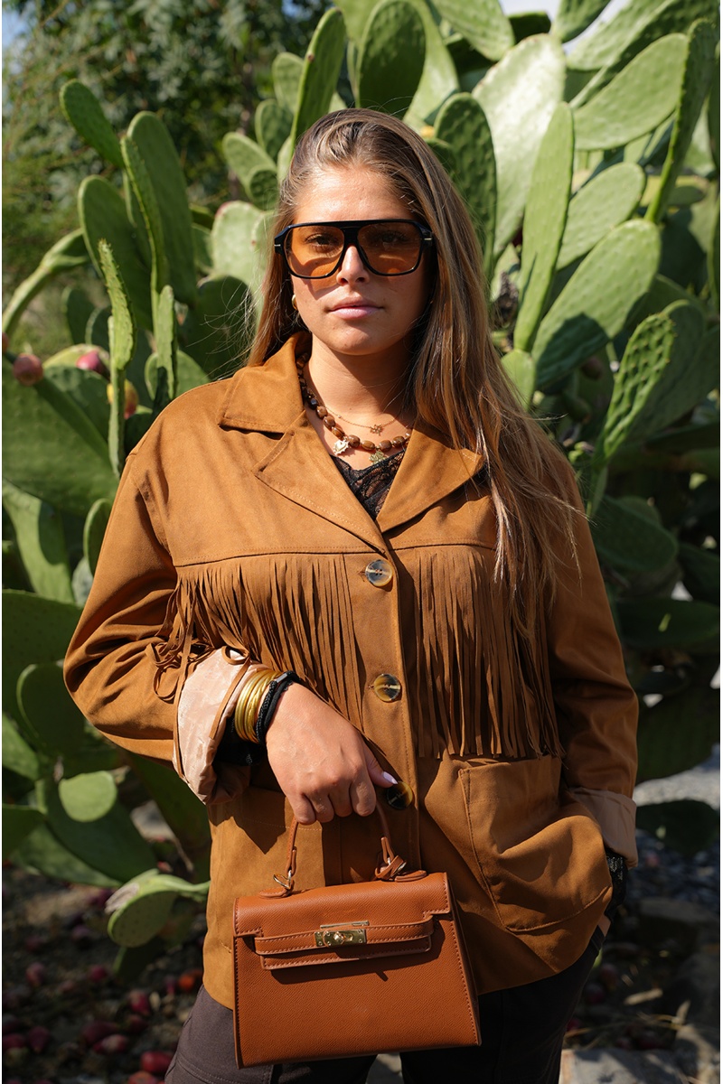 todami FRANGE CAMEL VESTES FEMME