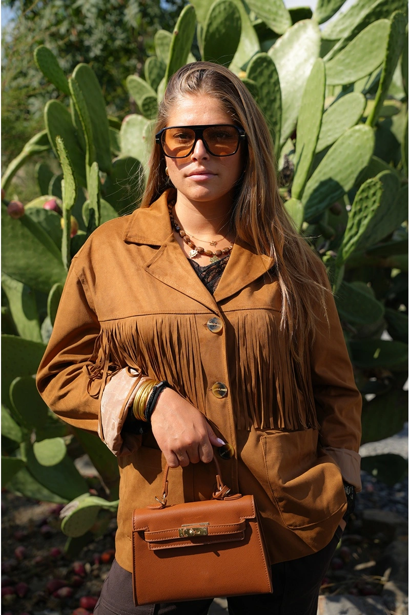 todami FRANGE CAMEL VESTES FEMME