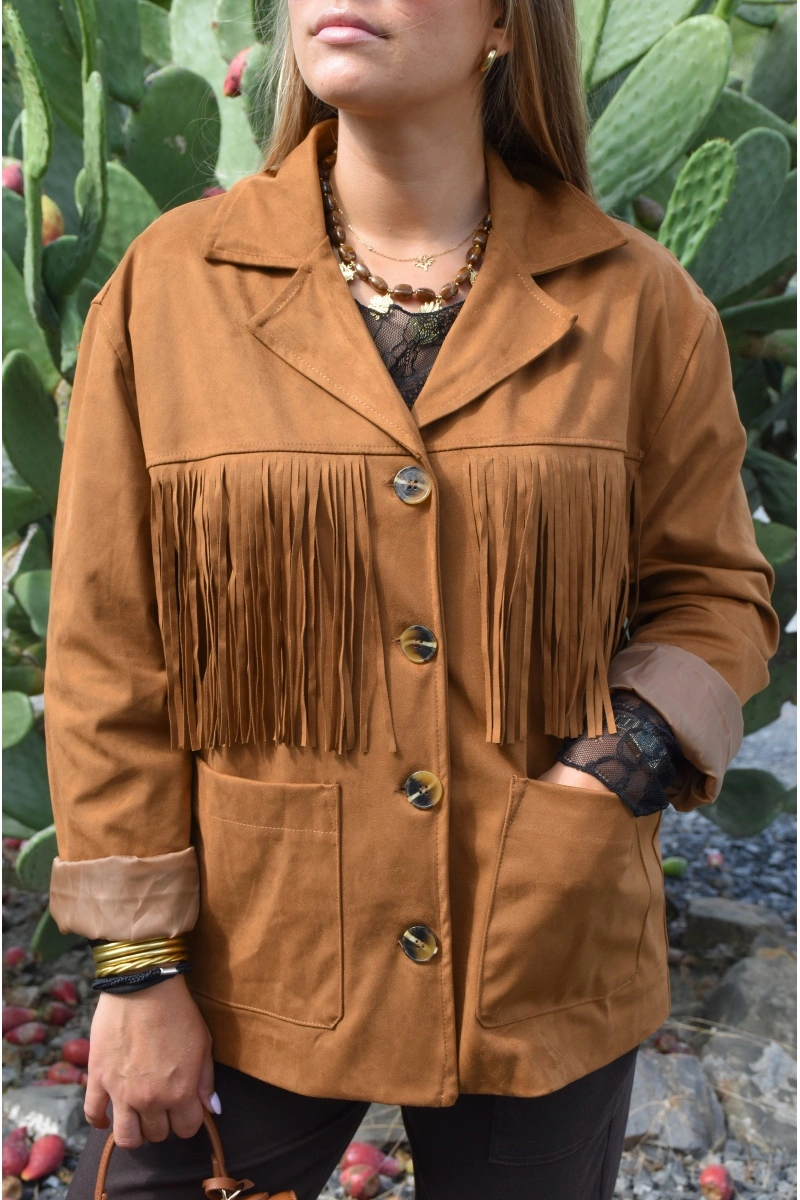 todami FRANGE CAMEL VESTES FEMME 2