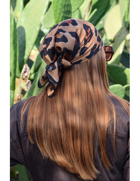 Foulard Léopard Camel EMMA