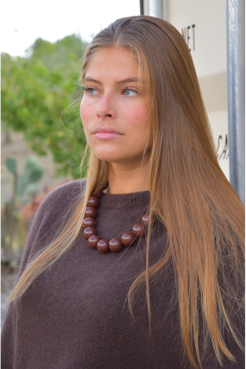 only one barcelona PERLE MARRON COLLIERS