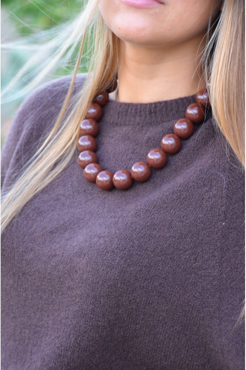 Collier Perle Marron CASSIE 2