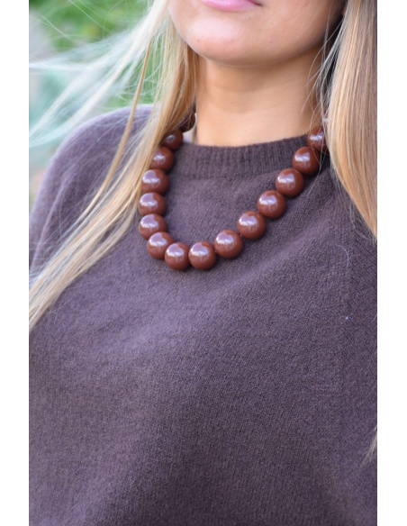 only one barcelona PERLE MARRON COLLIERS