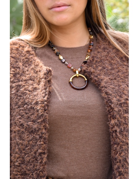 Collier Perle Marron LAURA