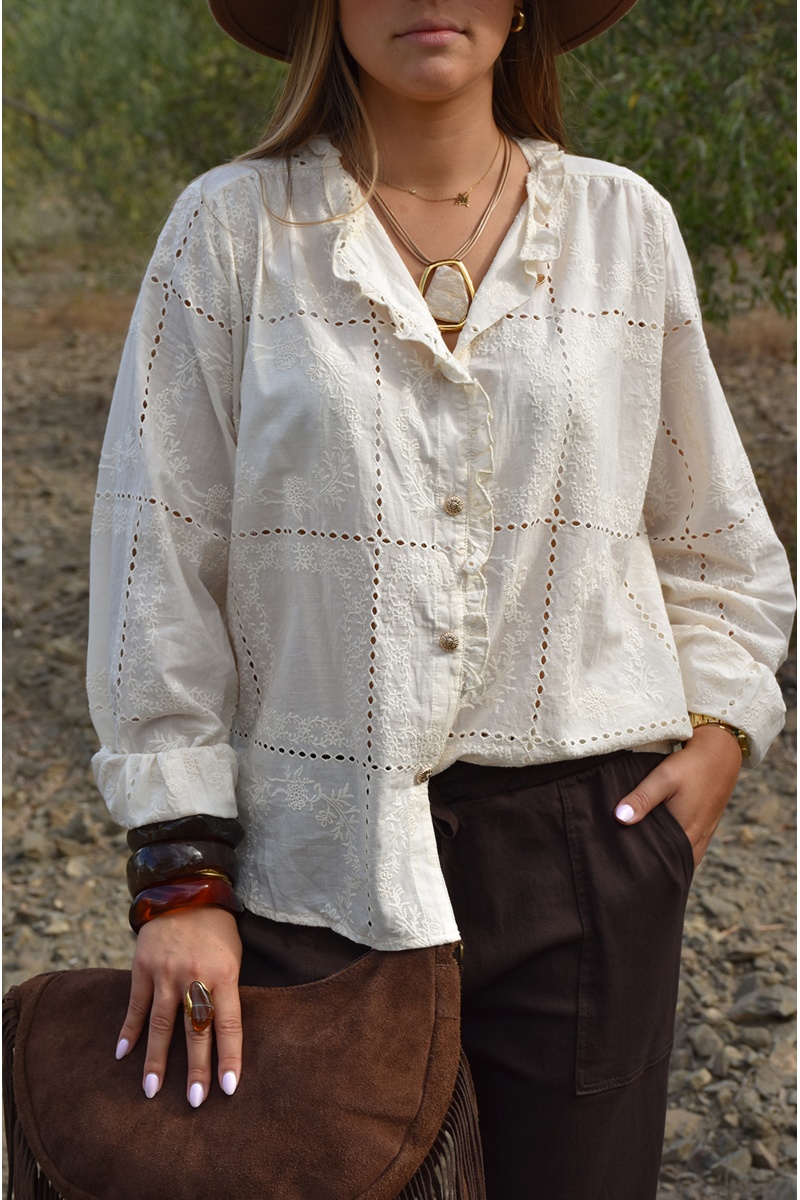 INSPIRATION STUDIO BRODE ECRU CHEMISIER 2