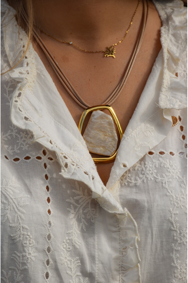 Collier Pierre Beige KATE 2