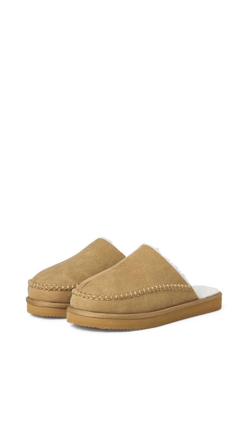 Mule Fourré Camel JFWMANOR