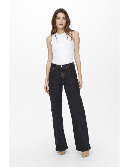 Jean Wide Leg Noir Longueur 32