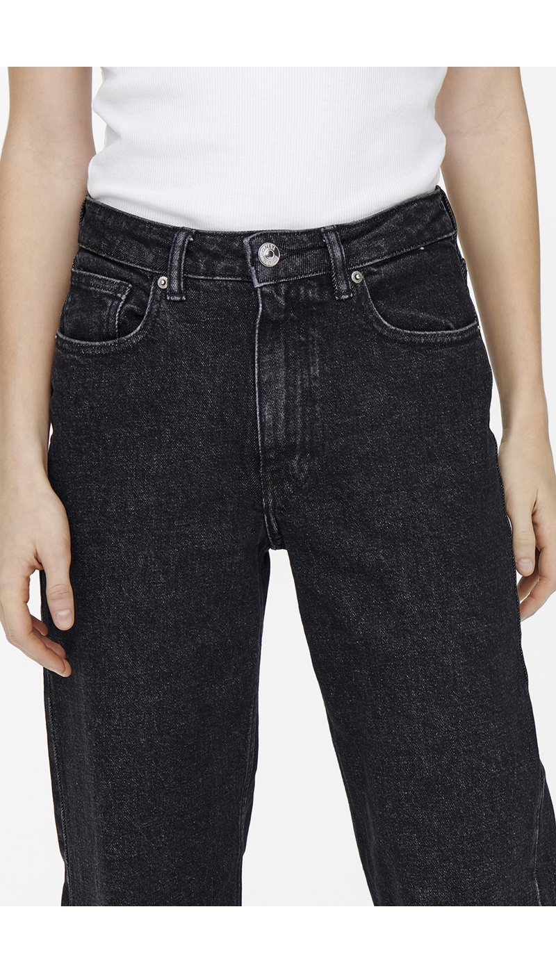 Jean Wide Leg Noir Longueur 32