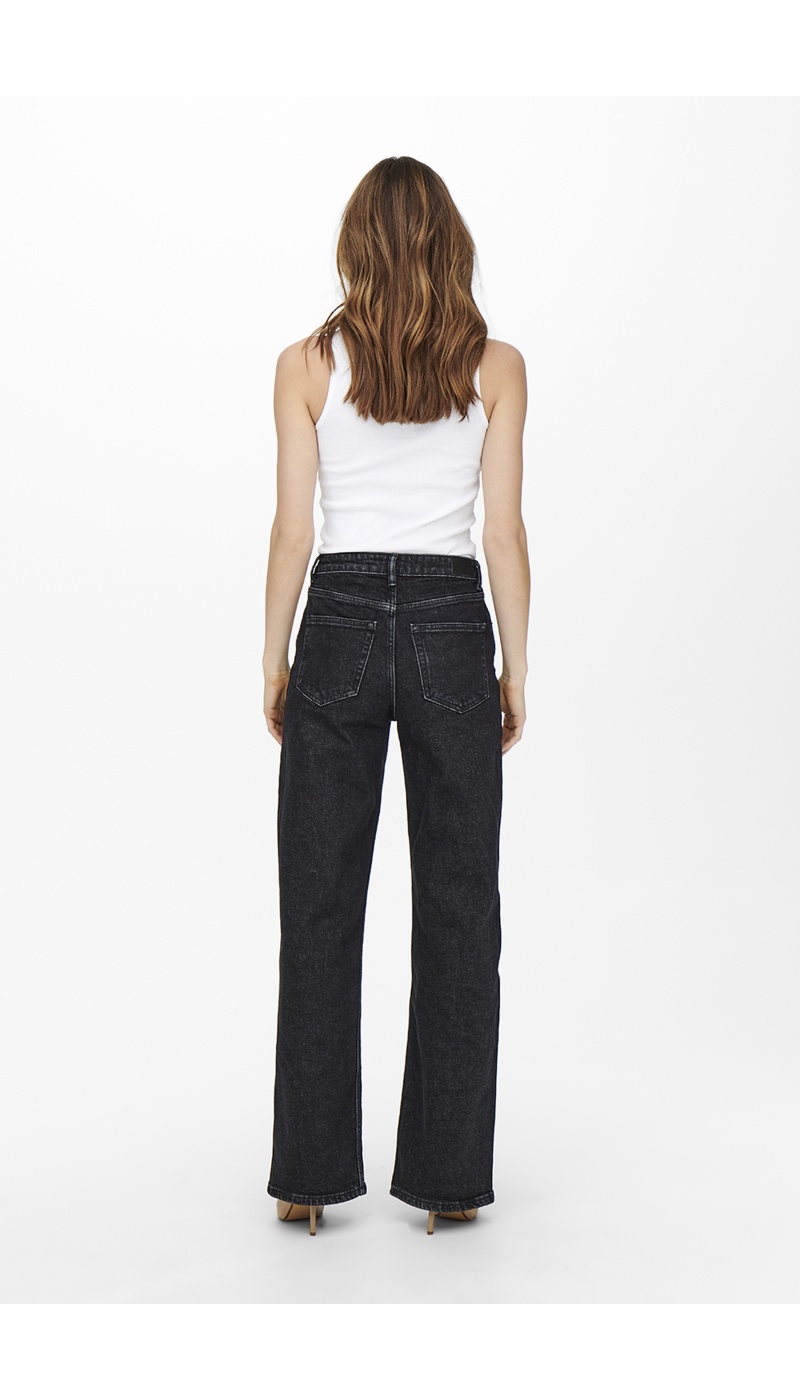 Jean Wide Leg Noir Longueur 32
