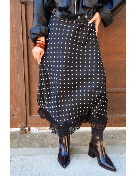 Jupe Pois Noire LILY