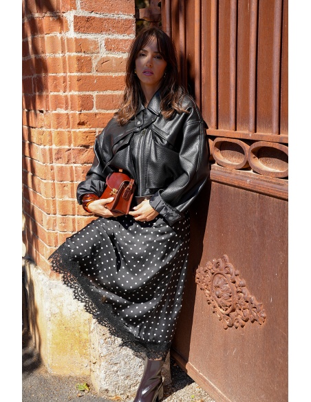 Jupe Pois Noire LILY