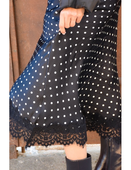 Jupe Pois Noire LILY