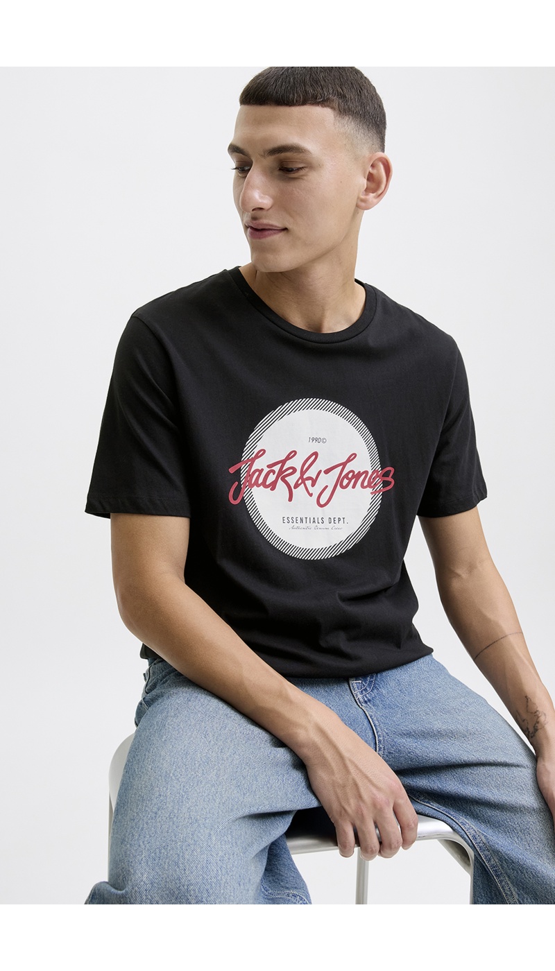 JACKandJONES  BLACK T-SHIRTS MC