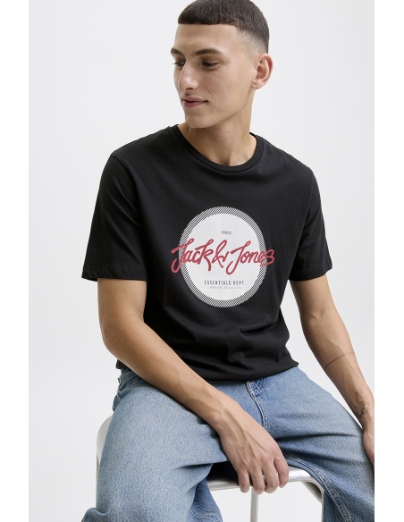 JACKandJONES  BLACK T-SHIRTS MC