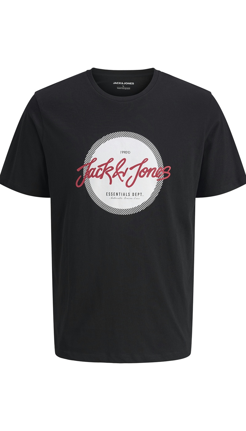 JACKandJONES  BLACK T-SHIRTS MC