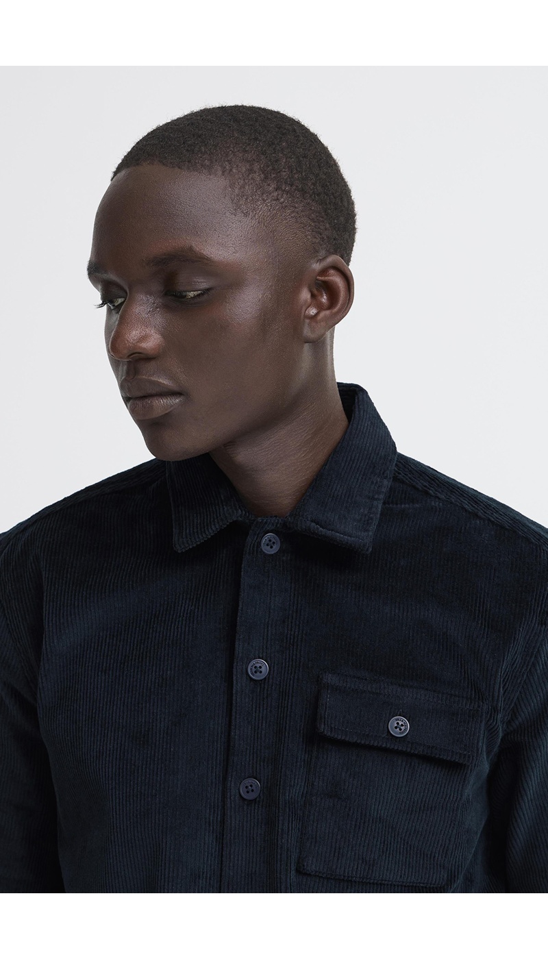 Camisa de acanalados azul marino BHDICH BLEND - 4 | TOPS