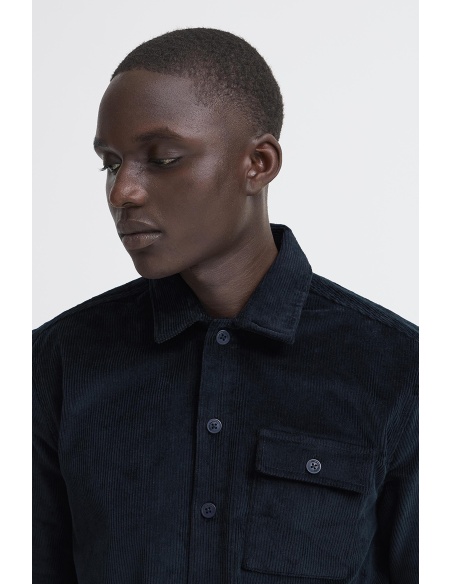 BHDICH Navy Ribbed Shirt BLEND - 4 | TOPS