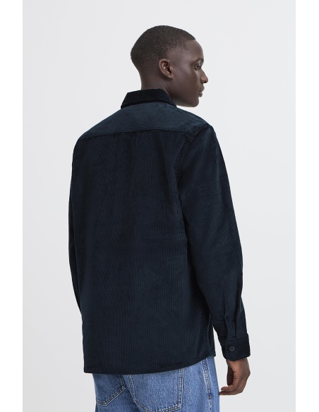 BHDICH Navy Ribbed Shirt BLEND - 3 | TOPS