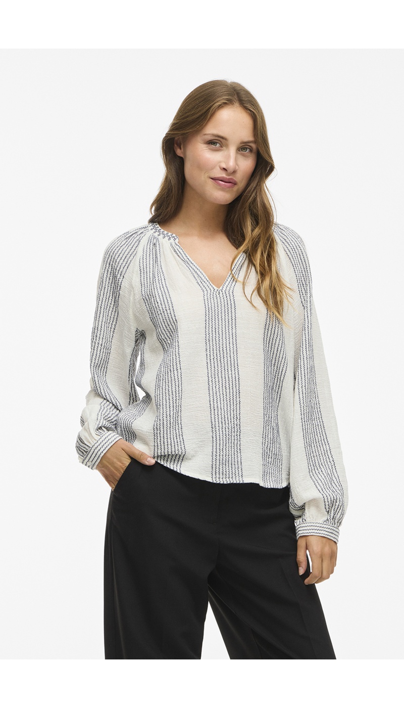 Blouse Rayure Ecru VIZOFFE