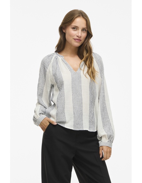 Blouse Rayure Ecru VIZOFFE