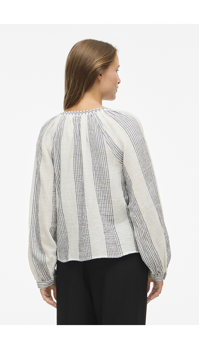 Blouse Rayure Ecru VIZOFFE