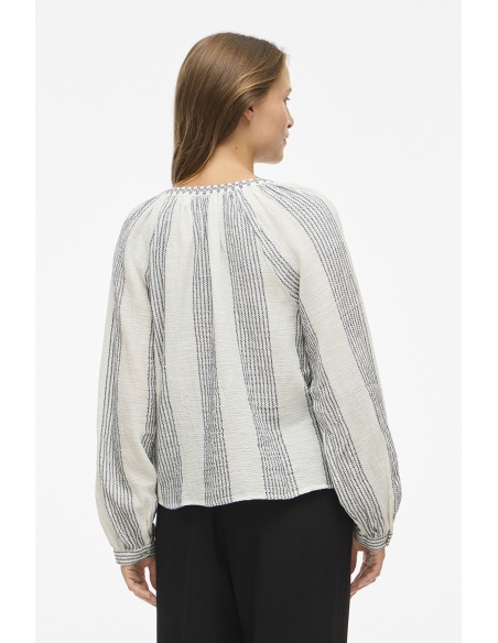 Blouse Rayure Ecru VIZOFFE