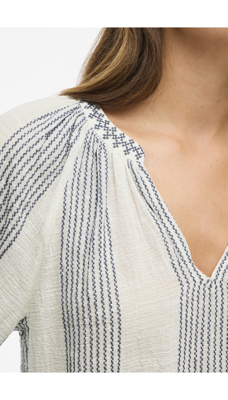 Blouse Rayure Ecru VIZOFFE