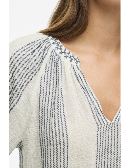 Blouse Rayure Ecru VIZOFFE