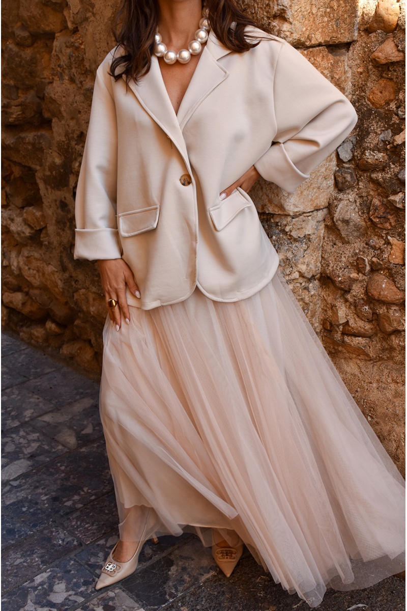 minth srl TULLE ECRU JUPES FEMME