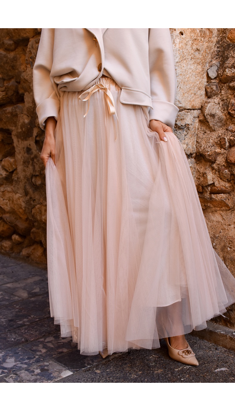 minth srl TULLE ECRU JUPES FEMME
