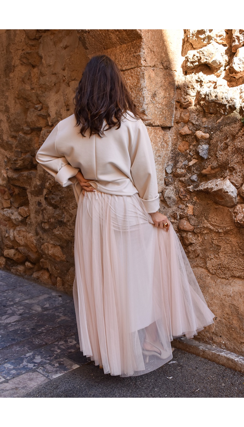 minth srl TULLE ECRU JUPES FEMME