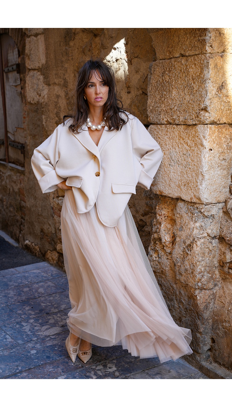 minth srl TULLE ECRU JUPES FEMME
